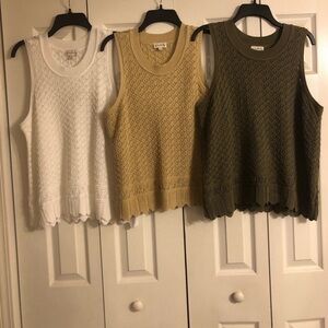 Wonderly Crochet Vests x3